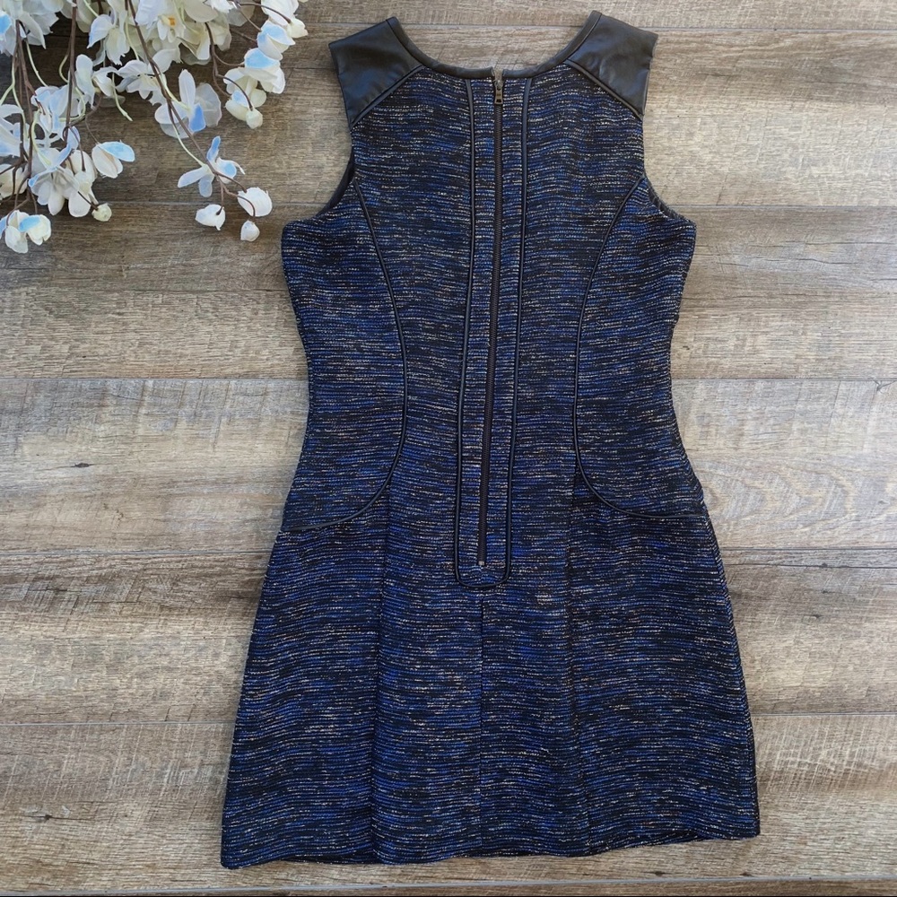 Cynthia Steffe Blue & Black Metallic Dress - Picture 7 of 10